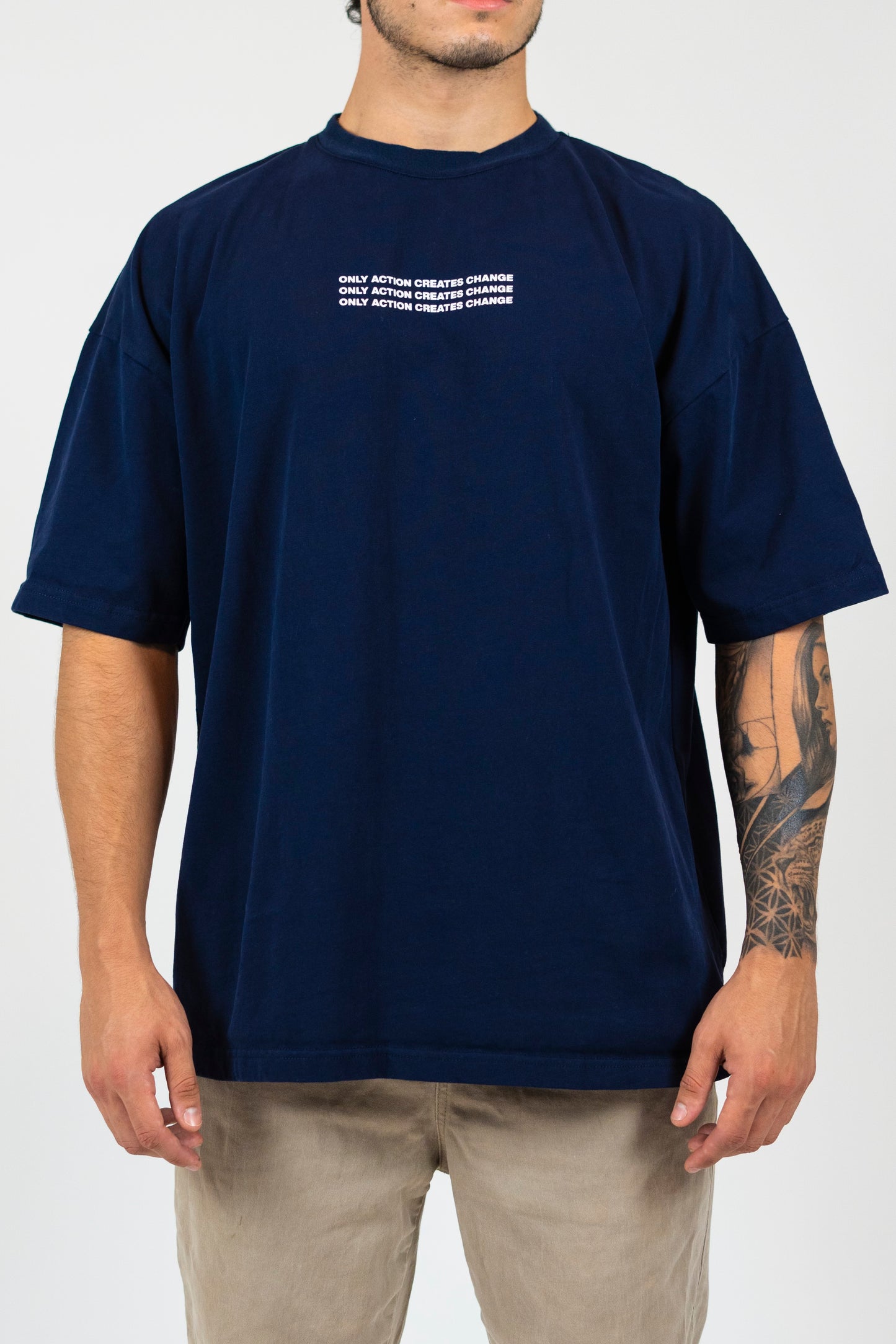 BLUE OVER SIZE TEE